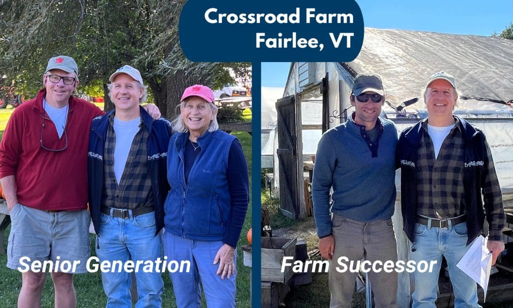 Senior generation and farm successor at Crossroad Farm in Fairlee, VT