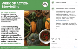 Photo of Rural Coalition's Week of Action Instagram Post